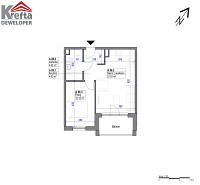 Nowe mieszkanie A 08 | 43.25 m2 | 1